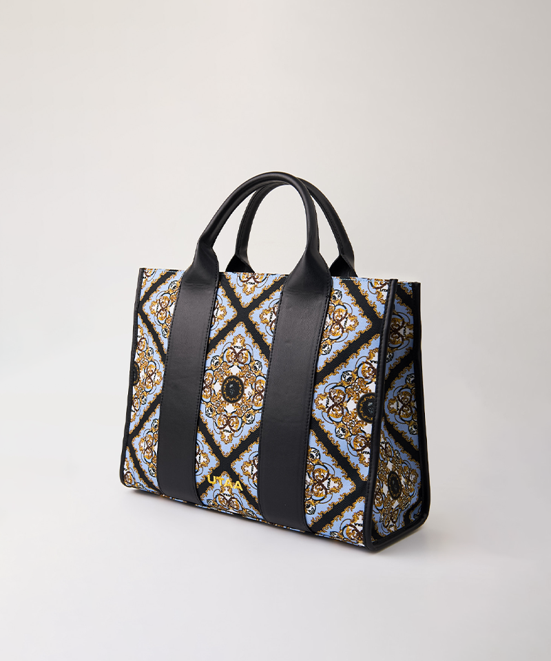 UTAA Midnight Panther Baroque Tote Bag - Sky Blue