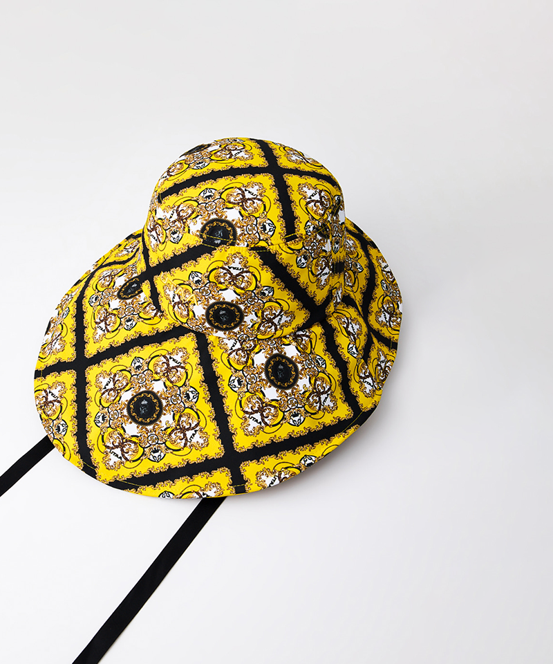 UTAA Women's Midnight Panther Baroque Bucket Hat - Yellow