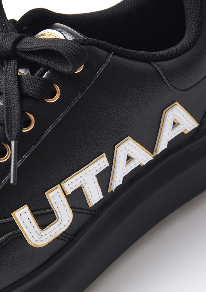 UTAA Women's Gilt Bold Logo Platform Sneakers - Black