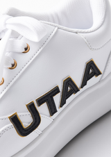 UTAA Women's Gilt Bold Logo Platform Sneakers - White