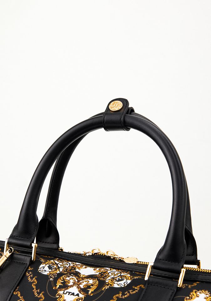 UTAA Midnight Panther Baroque Boston Bag - Black