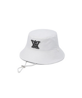 Unisex Flower Pattern Reversible Bucket Hat - White