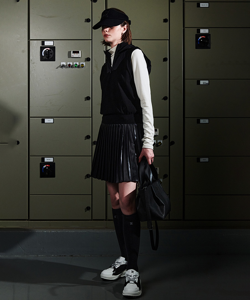 Women's Ribbon Knee Socks - Black