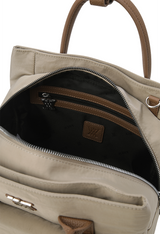 Women's Out Pocket Tote Bag - Beige