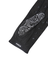 Women's Paisley Mesh Glove (PAIR) - Black