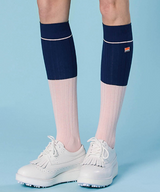 Orange Label Color Blocking Knee Socks - 4 Colors