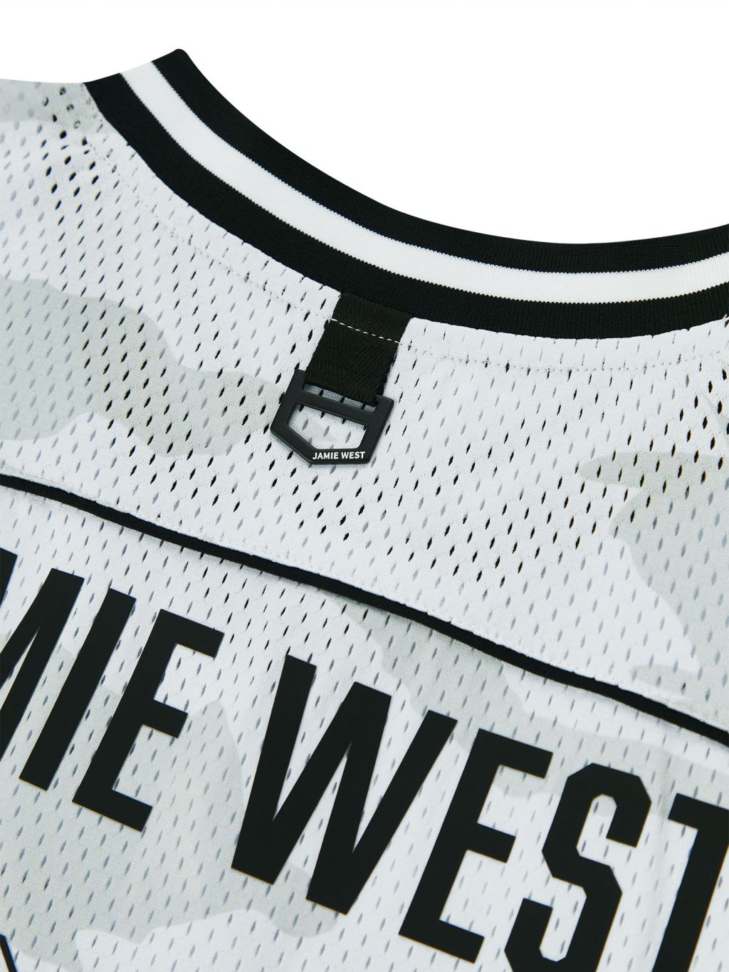 Jamie West No.99 Vneck Mesh Camo T-Shirts - White