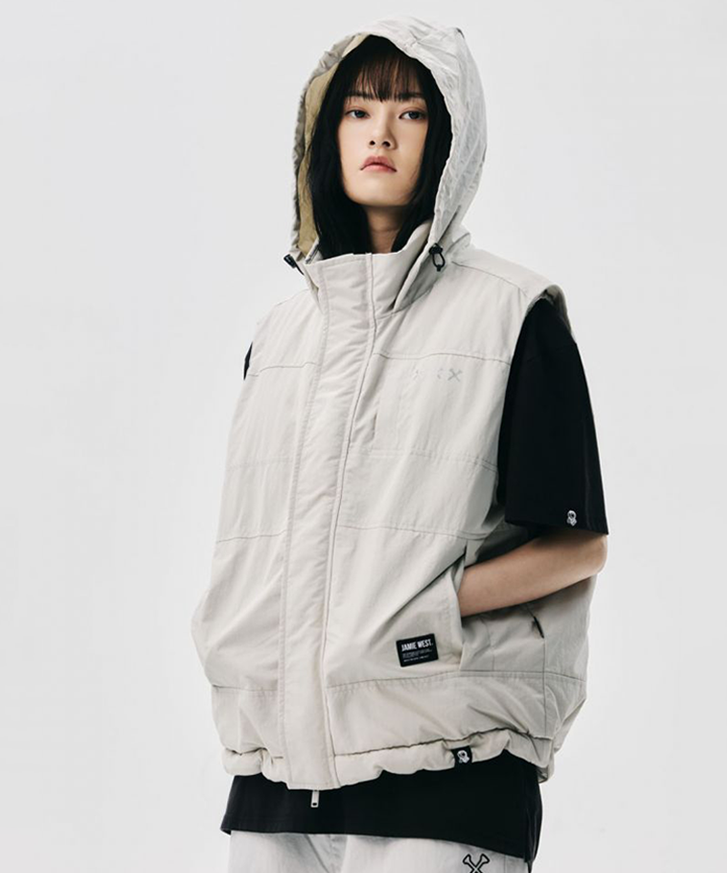 Jamie West Primaloft Hidden Hoodie Heavy Vest - Gray