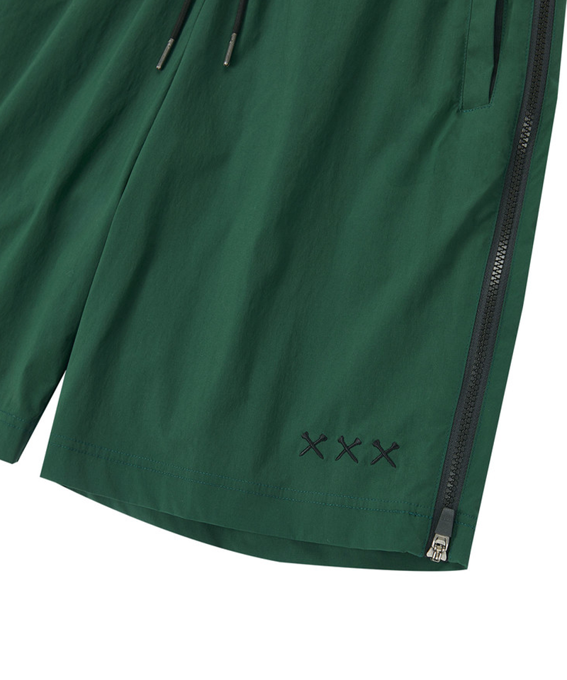 Jamie West Side Ventilation Zip-Up Shorts - Green