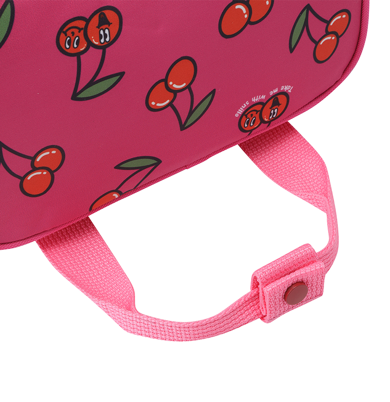Lunch Cooler Bag Shoulder Strap Cherry - Pink
