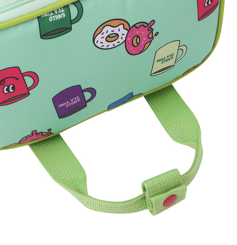 Lunch Cooler Bag Shoulder Strap Donut - Mint