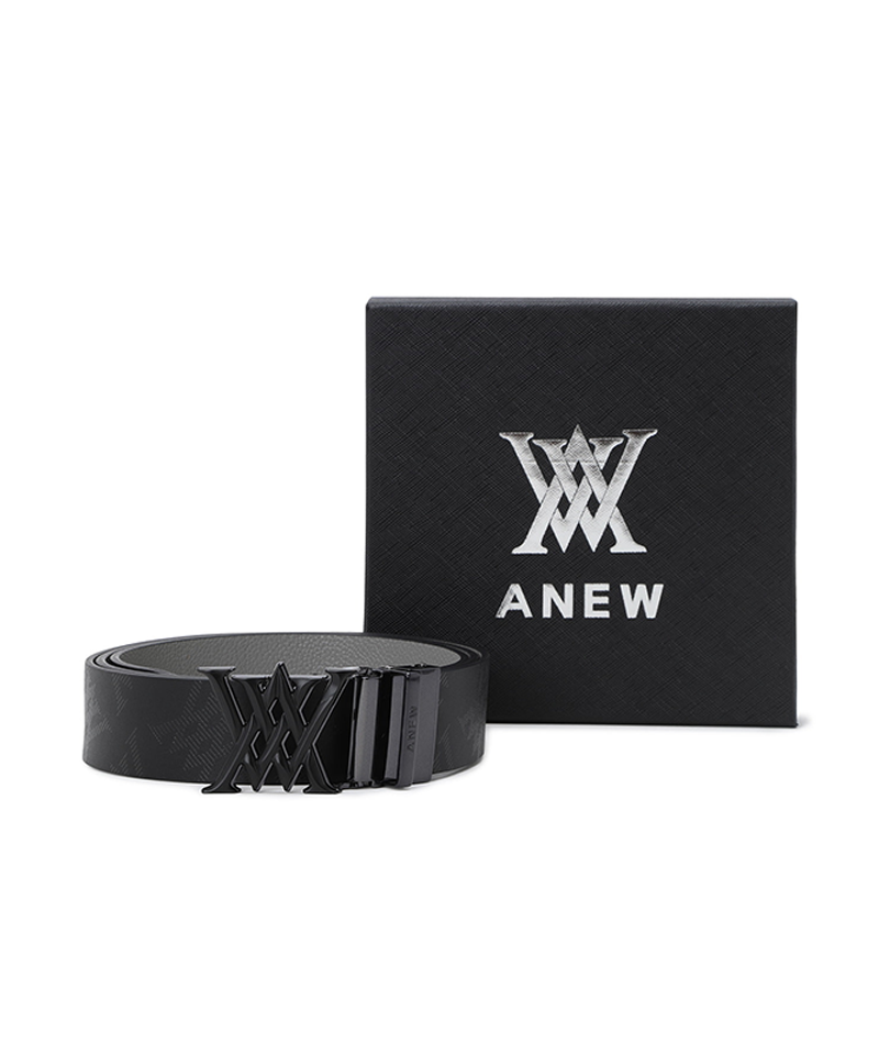 Men's Two Way Pattern Belt - Black