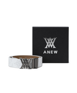 Men's Two Way Pattern Belt - White