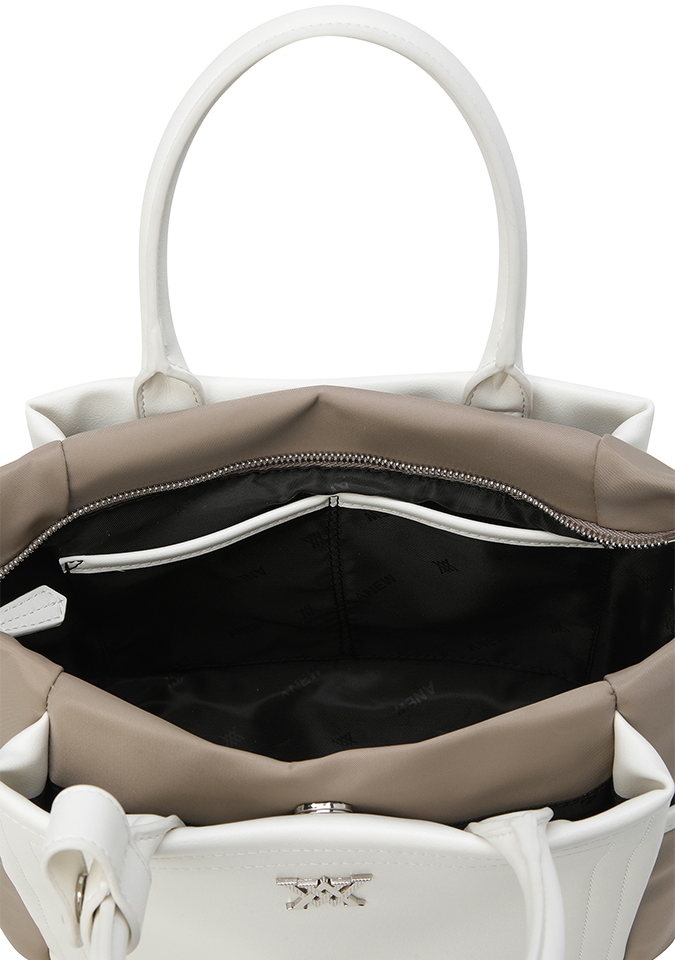 Women's Two Tone Tote Bag - Ivory