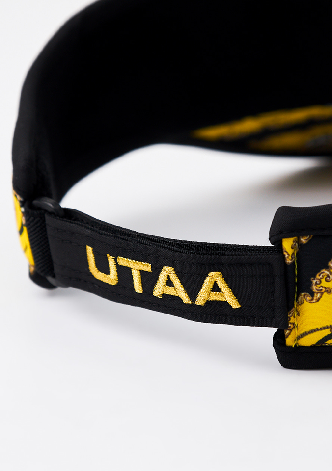 UTAA Women's Midnight Panther Baroque Ribbon Sun Visor - Yellow