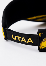 UTAA Women's Midnight Panther Baroque Ribbon Sun Visor - Yellow