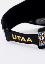 UTAA Women's Midnight Panther Baroque Ribbon Sun Visor - Sky Blue