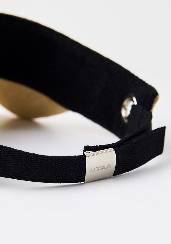 UTAA Logo Raffia Sun Visor - Beige