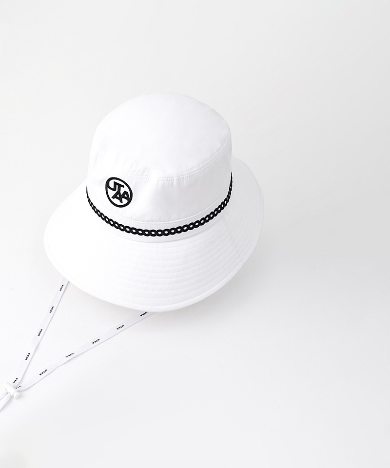 UTAA Atelier Braid Color Bucket Hat - White