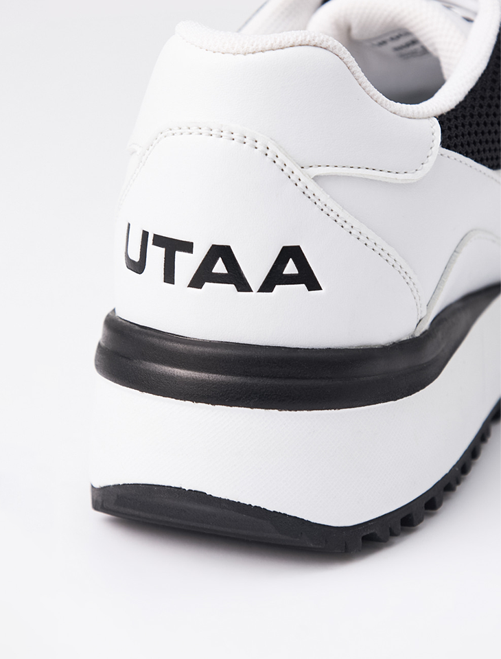UTAA Women's Mesh Mix Platform Spikeless Golf Shoes - Black
