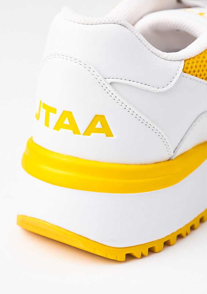 UTAA Women's Mesh Mix Platform Spikeless Golf Shoes - Yellow