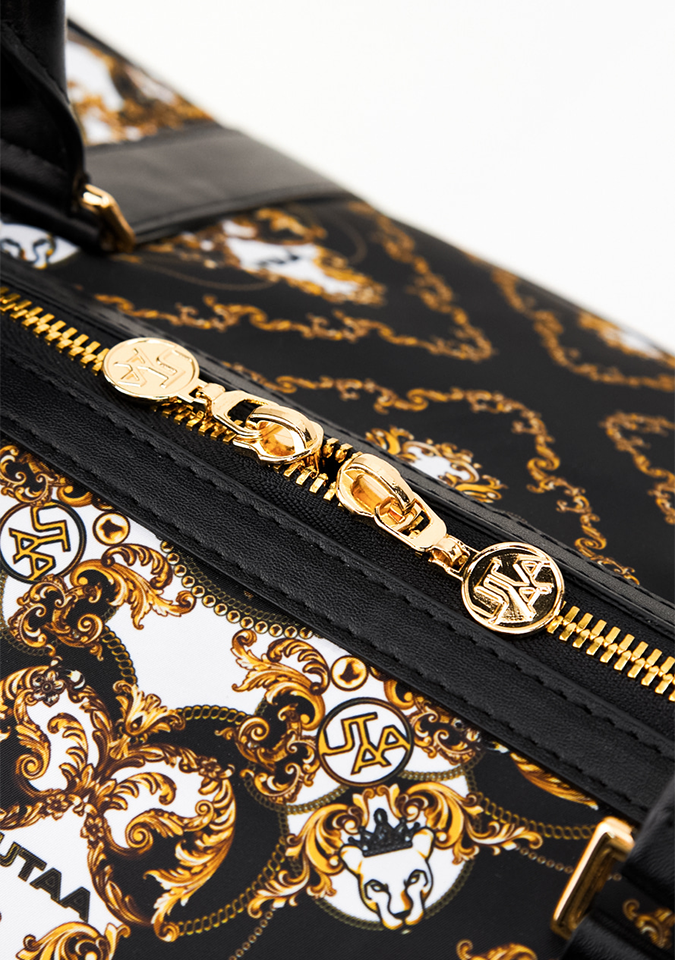 UTAA Midnight Panther Baroque Boston Bag - Black