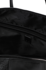 Uni Logo Intaglio Boston Bag - Black