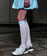Women's Stripe Knee High Socks - Off White