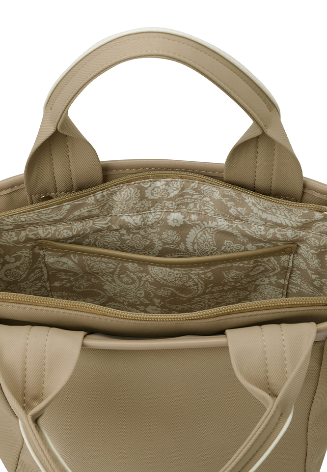 Unisex Color Pop Daily Tote Bag - Beige