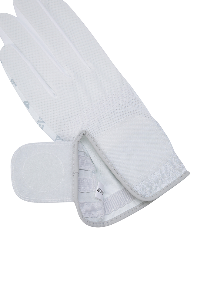Women's Paisley Mesh Glove (PAIR) - White