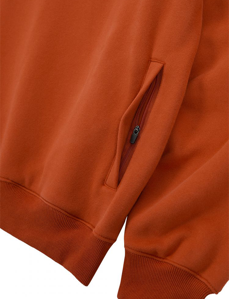 Jamie West Boucle Applique Brushed Sweatshirts - Orange