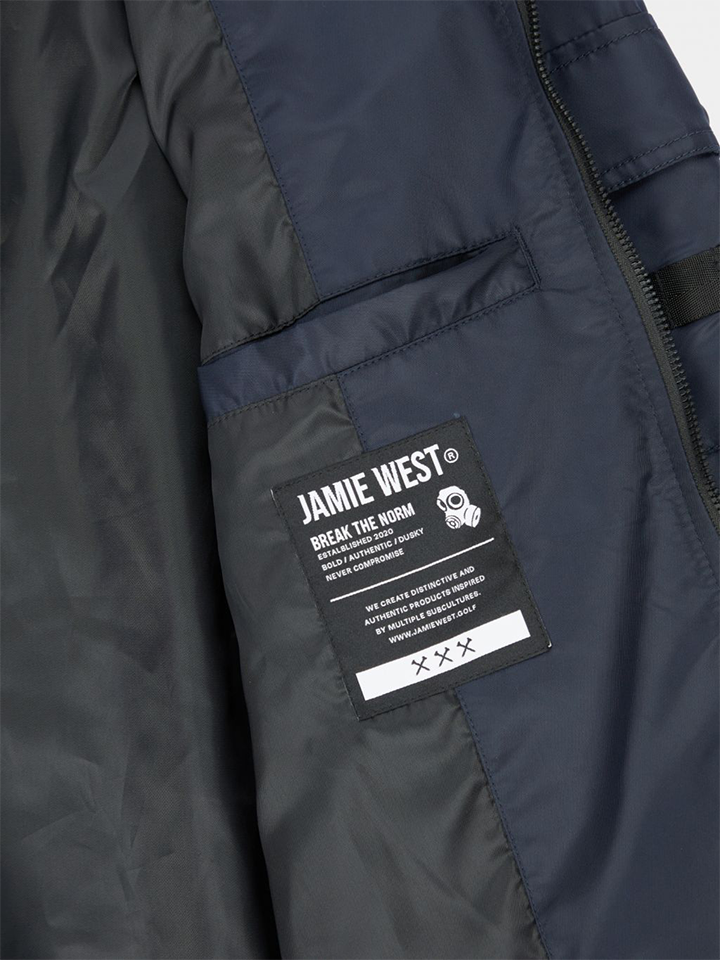 Jamie West Collar Point Work Jumper - Navy
