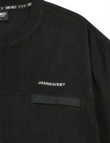 Jamie West Light Fleece Nylon Pocket Pullover - Black