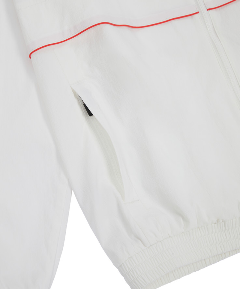 Jamie West No.9 High-Neck Packable Windbreaker - White