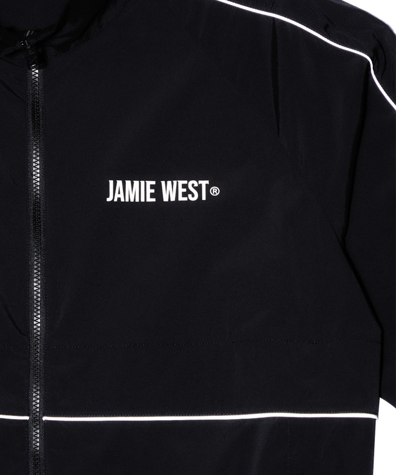 Jamie West No.9 High-Neck Packable Windbreaker - Black