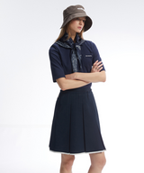 Monday Flow Paisley Triangle Scarf - Navy