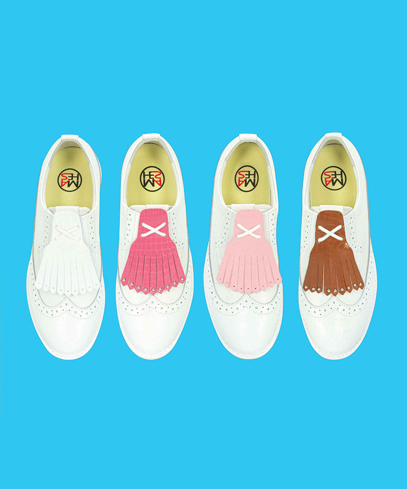 Natural leather 4-way tassel-decorated high-up balance handmade golf shoes - 4 Colors