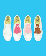 Natural leather 4-way tassel-decorated high-up balance handmade golf shoes - 4 Colors