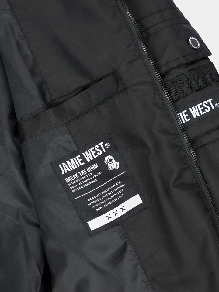 Jamie West Stand Collar Windbreaker - Black