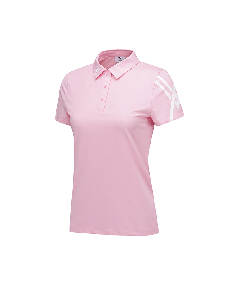 GG Women's Sleeve Print Short Sleeve T-Shirt - Pink