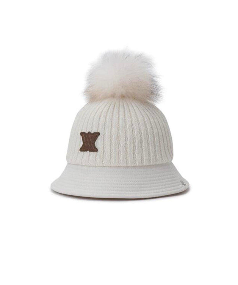 ANEW Women's Woven Knit Mix Bucket Hat - Off White