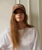 Logo Embroidered Ball Cap Chocolate Brown