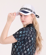 Castelbajac Women's Ribbon Point Mesh Ball Cap - White