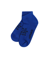 Castelbajac Men's Season Slogan Point Ankle Socks - Blue