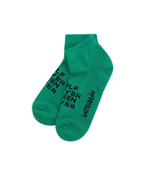 Castelbajac Men's Season Slogan Point Ankle Socks - Green