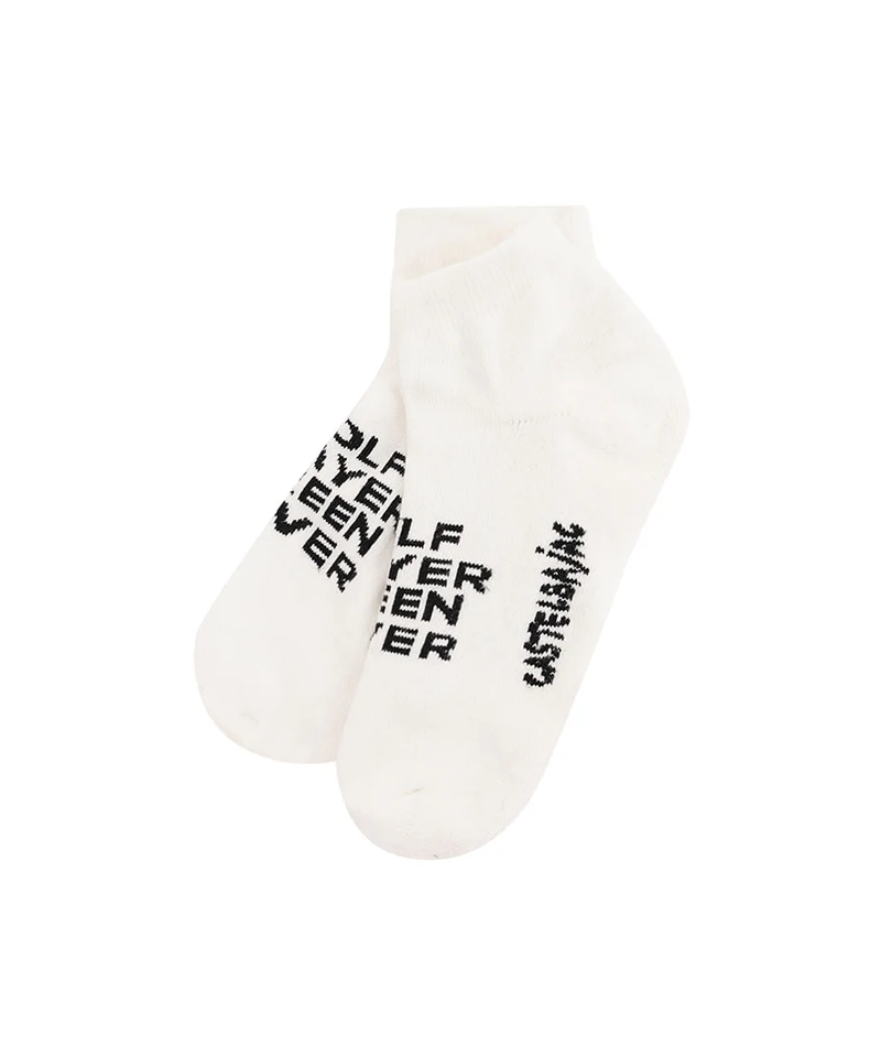 Castelbajac Men's Season Slogan Point Ankle Socks - White