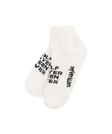 Castelbajac Men's Season Slogan Point Ankle Socks - White