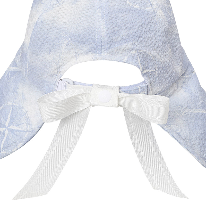 Castelbajac Women's Seersucker Pattern Ribbon Bucket Hat- 2 Colors