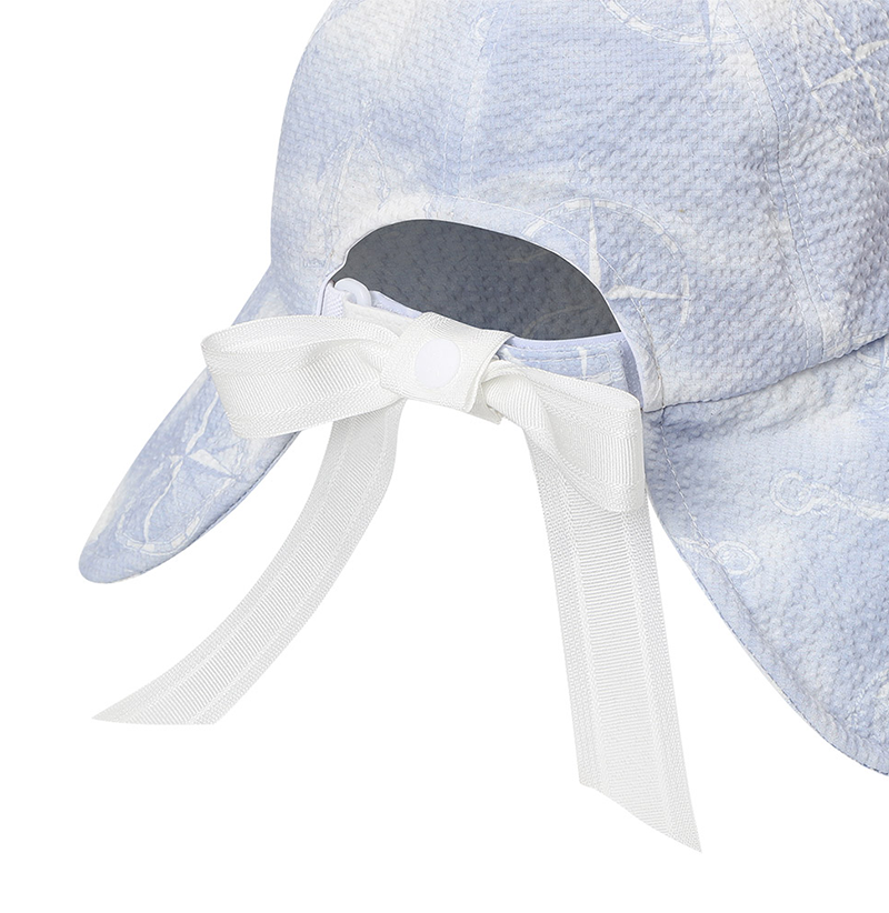 Castelbajac Women's Seersucker Pattern Ribbon Bucket Hat- 2 Colors