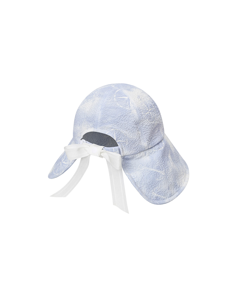 Castelbajac Women's Seersucker Pattern Ribbon Bucket Hat- 2 Colors